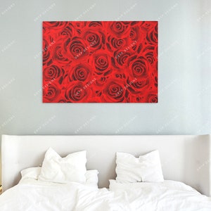 Red Roses Digital Wall Art Printable - Instant Download - Etsy