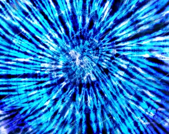 Ocean Blue Tiedye Digitale Papier Achtergrond Textuur - Levendige Tiedye Achtergrond PNG - Digitale Download Bestanden