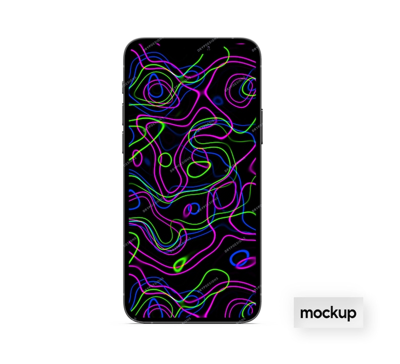 Wavy Neon Line Curve Seamless Digital Paper Pattern - Psychedelic ...