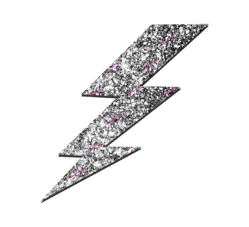 Glitter Lightning Bolt PNG Bundle Silver Gold Glitter Etsy