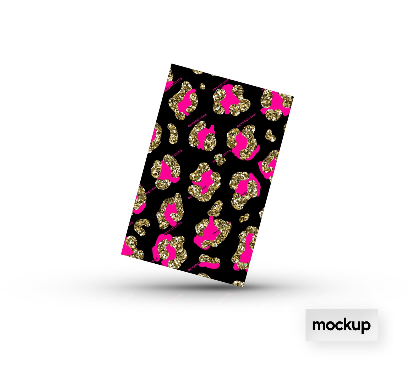 Gold Glitter + Pink Leopard Print PNG Seamless Pattern - Transparent ...