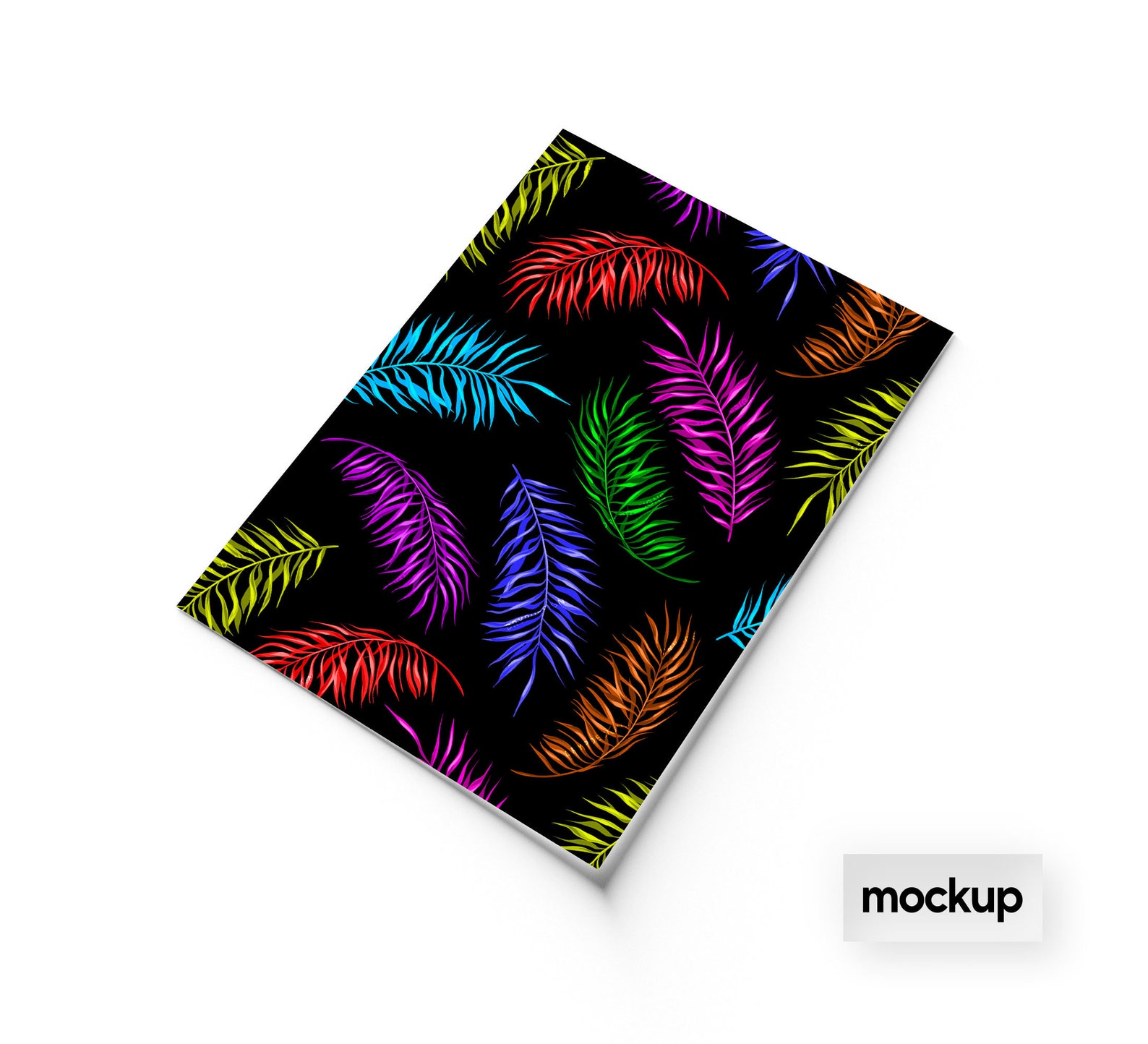 Tropical Palm Leaves Seamless Neon Background Pattern PNG | Etsy