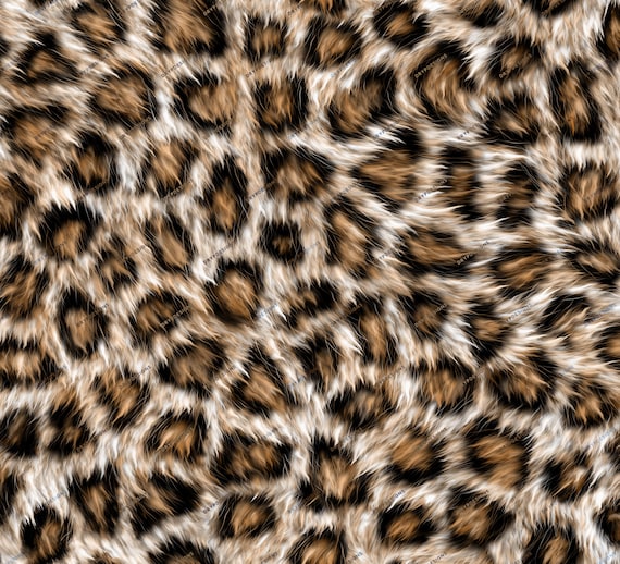 Realistic Leopard Print Seamless Digital Paper Background Texture
