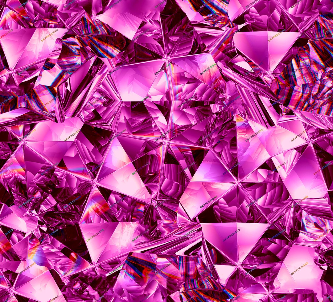 Pink Diamonds Seamless Background Texture Luxurious Shiny Aesthetic