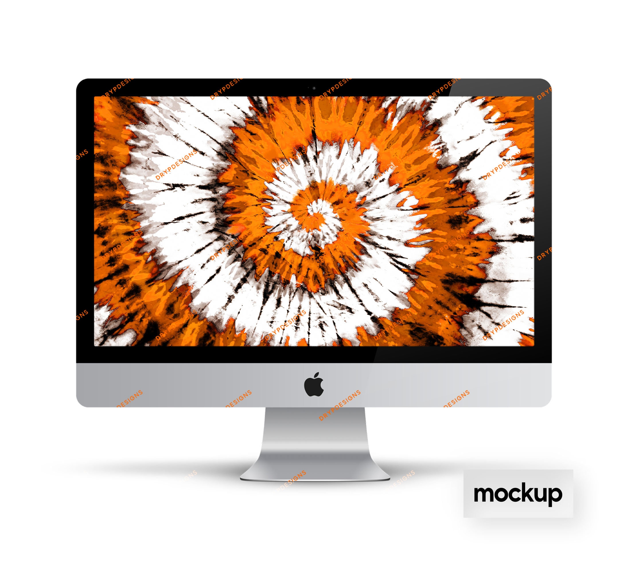 Orange + White Tiedye Digital Paper — drypdesigns
