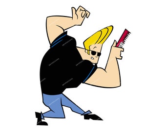 Johnny Bravo Cartoon Graphic PNG SVG Bundle Digital Download Files