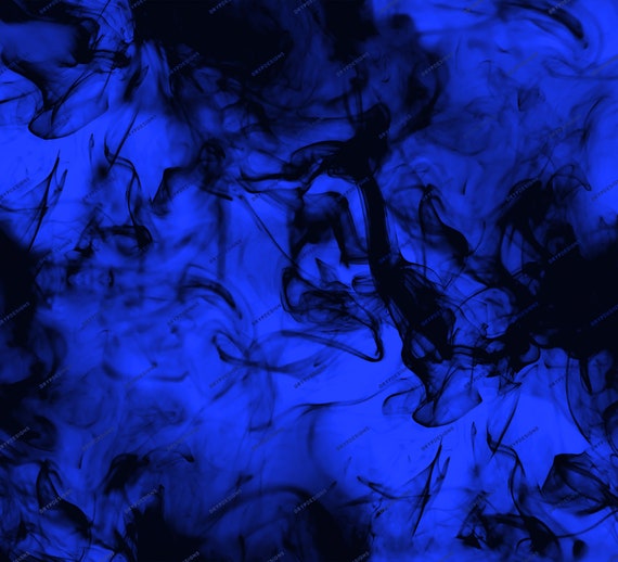 Dark Bold Blue Smokey Flames Digital Paper Background - Etsy