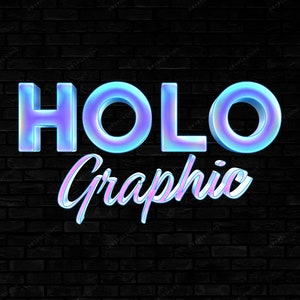 Effet de texte 3D personnalisé - texte holographique - graphique numérique - or rose texte personnalisé mots PNG - fichier à téléchargement numérique instantané