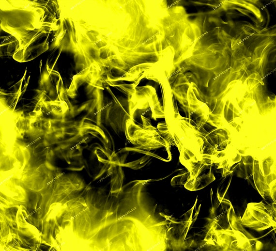 Yellow Smoke Background Seamless Black Yellow Firey Flames Etsy UK