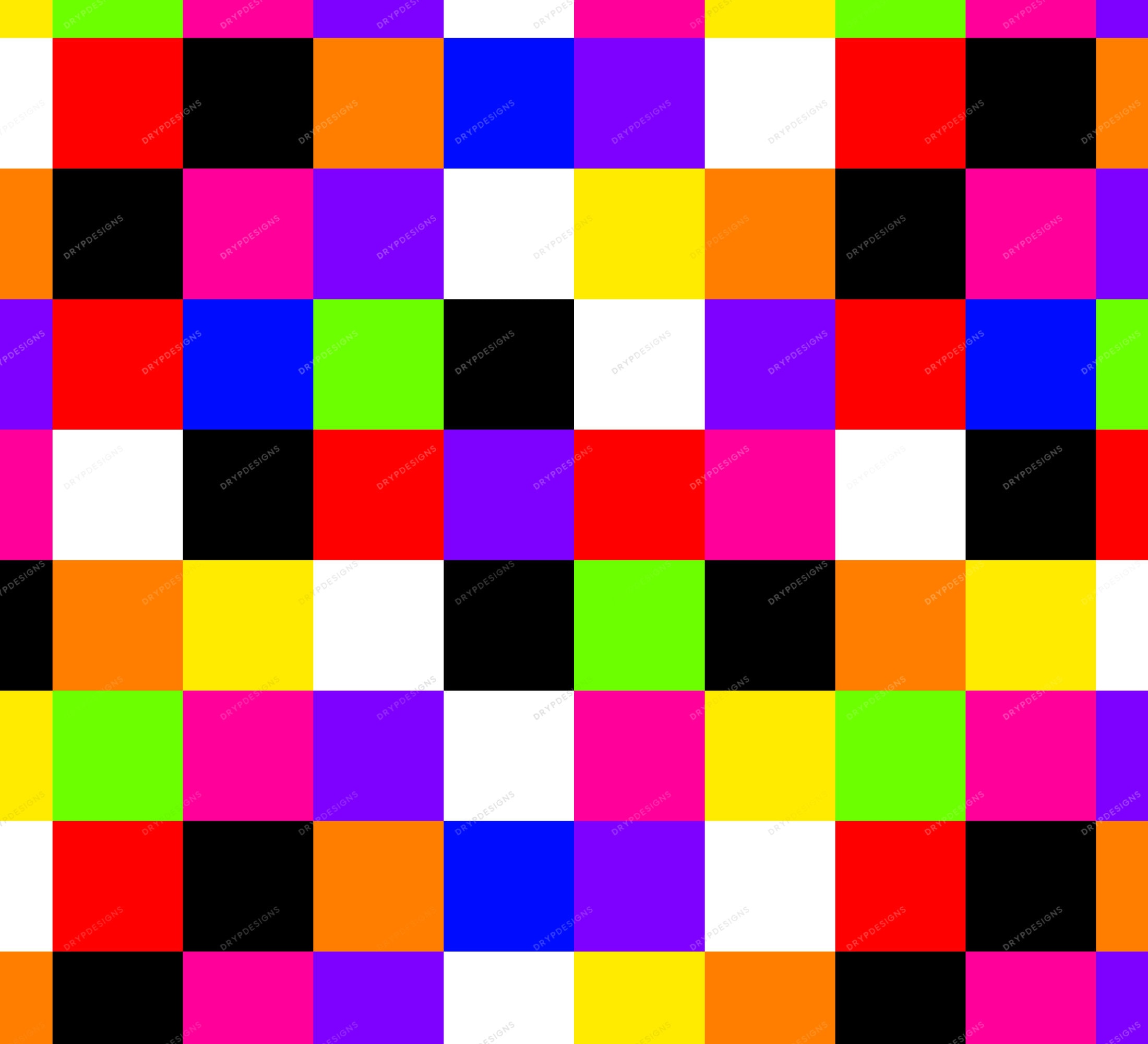 Colorful Checkerboard Seamless Background Pattern Vibrant - Etsy