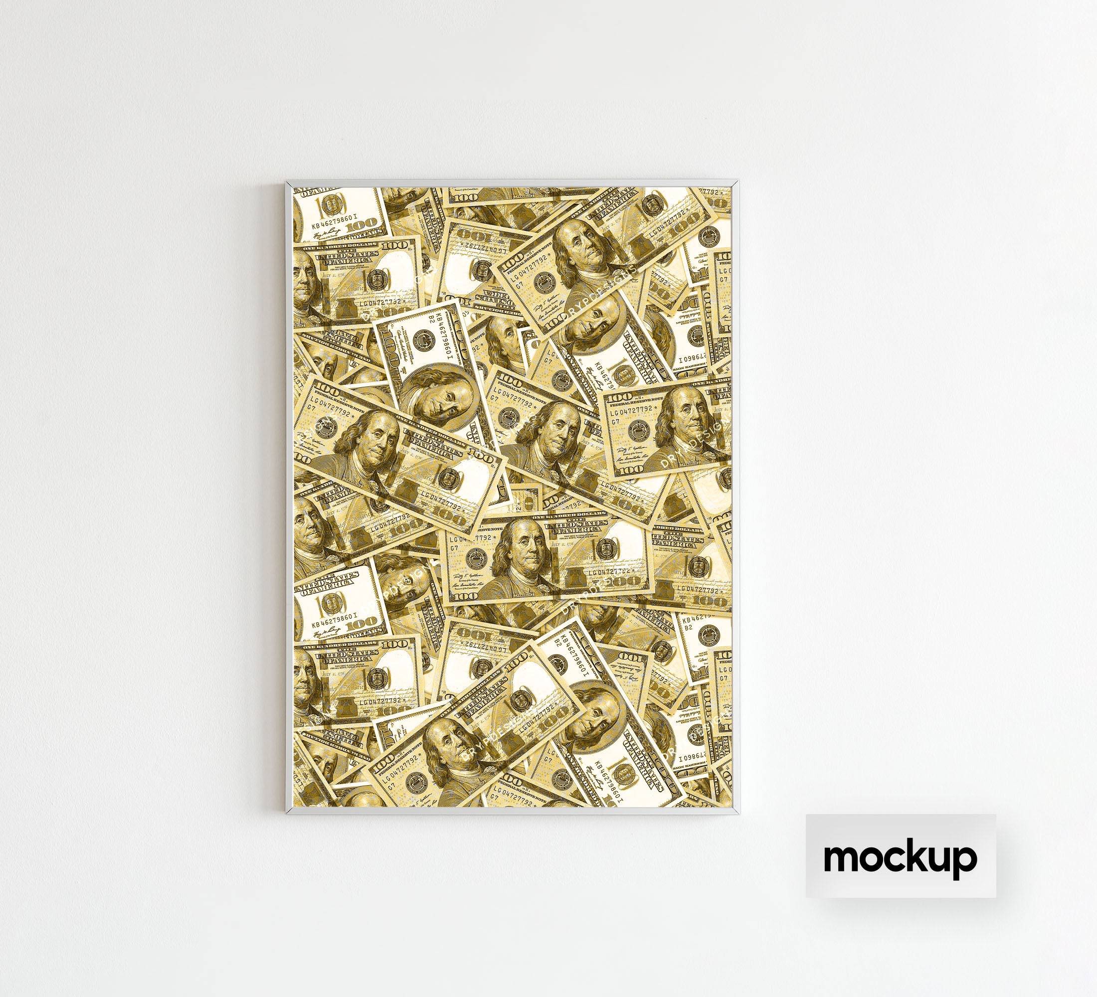 Gold Geld Digitaler Hintergrund 100 Dollar Geldscheine Nahtlos  