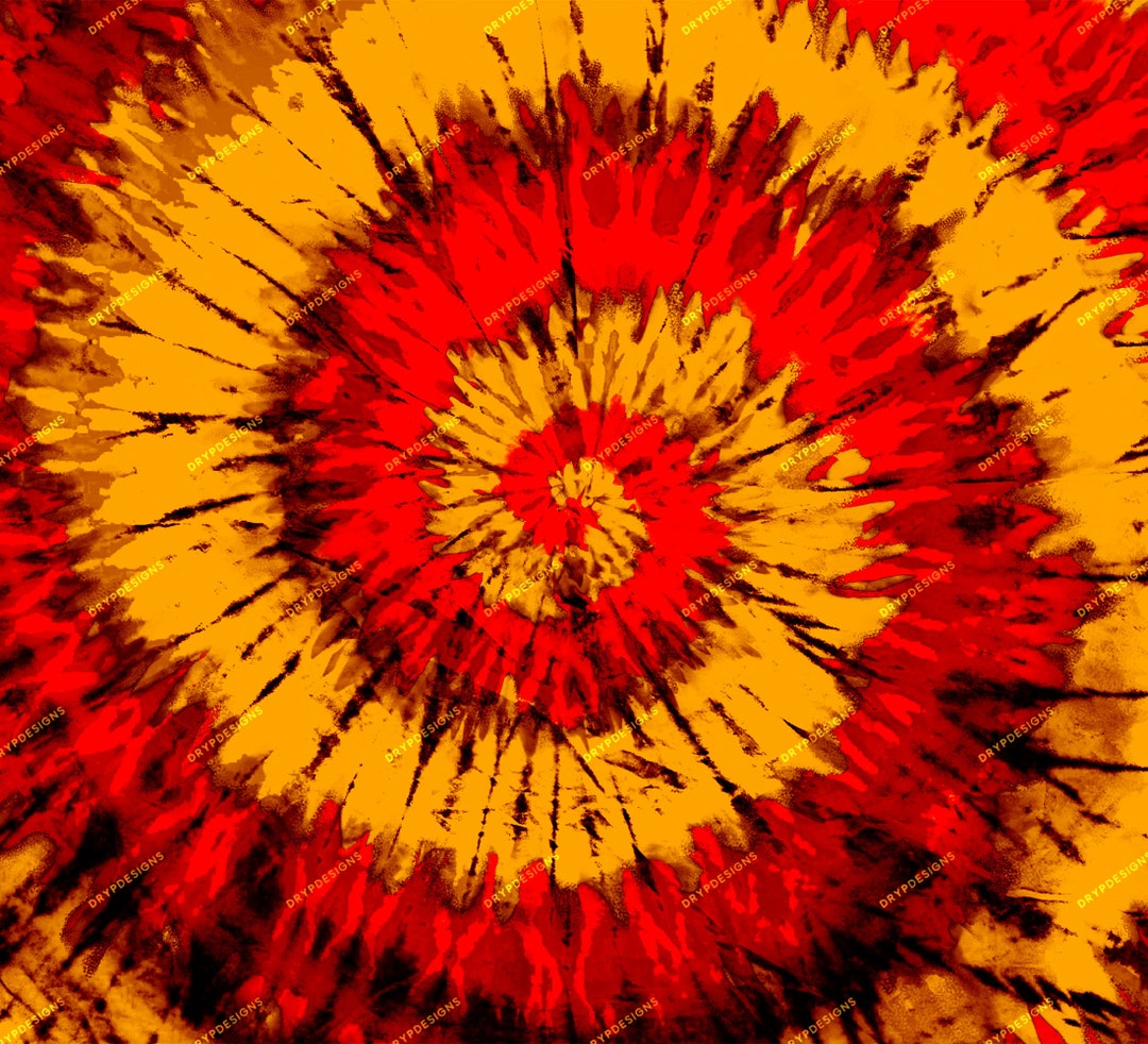 Fiery Orange Tiedye Swirl Digital Paper Background Texture Vibrant ...
