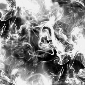 Black + White Smoke Background -  Seamless Smokey Digital Paper PNG Texture - Digital Download Files
