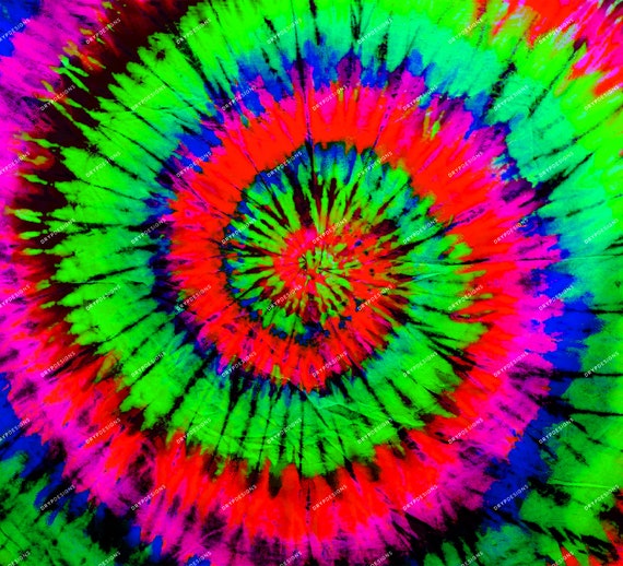 Trippy Psychedelic Neon Tie-dye Digital Paper Background | Etsy