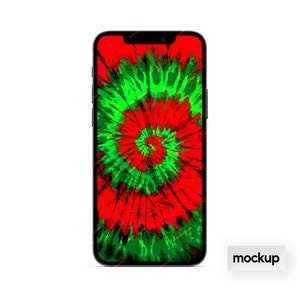 Red Green Tie-dye Digital Paper Background Texture Distressed Tiedye