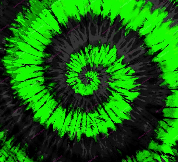 Black Green Tiedye Digital Paper Background Texture Lime - Etsy