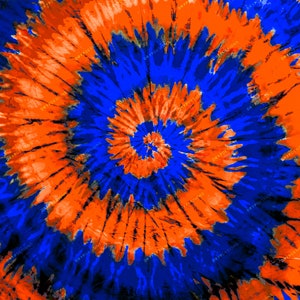 Blue + Orange Tiedye Swirl Digital Paper Background Texture - PNG Digital Download Files