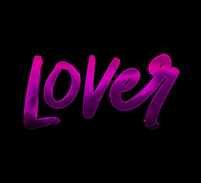 Pink Lover PNG Words Valentine's Day Handwritten Words - Etsy