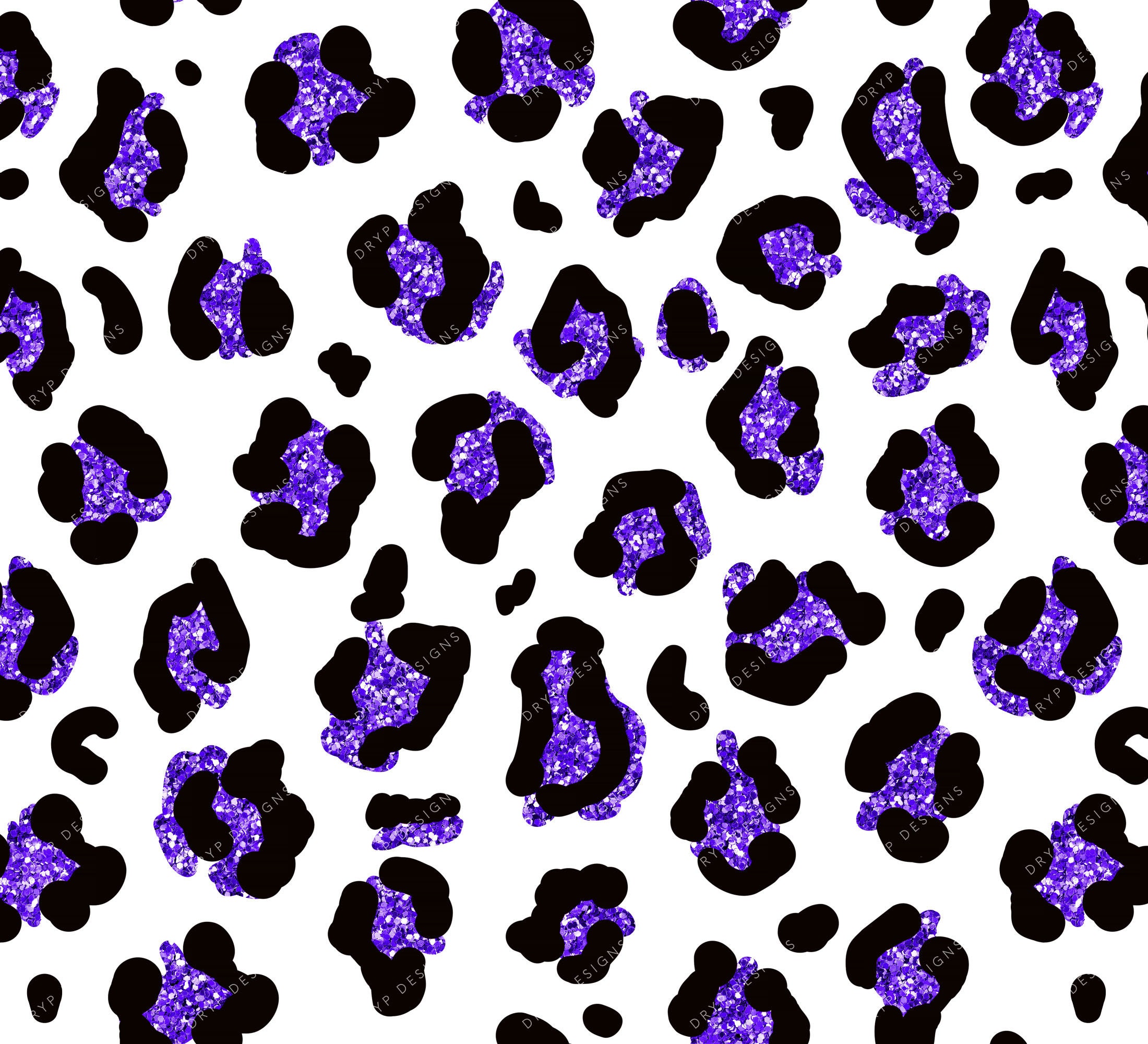 Purple Glitter Leopard Print Seamless Background Pattern - Etsy