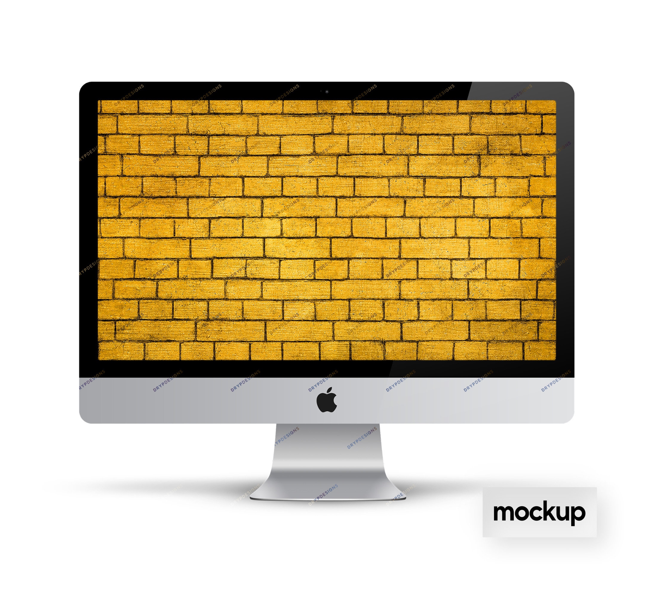 Gold Brick Wall Seamless Background Texture Metallic Shiny Etsy