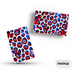 Red White Blue Leopard Print Seamless Background Pattern Patriotic