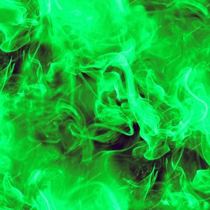 May include: Abstract background with swirling green smoke on a black background.