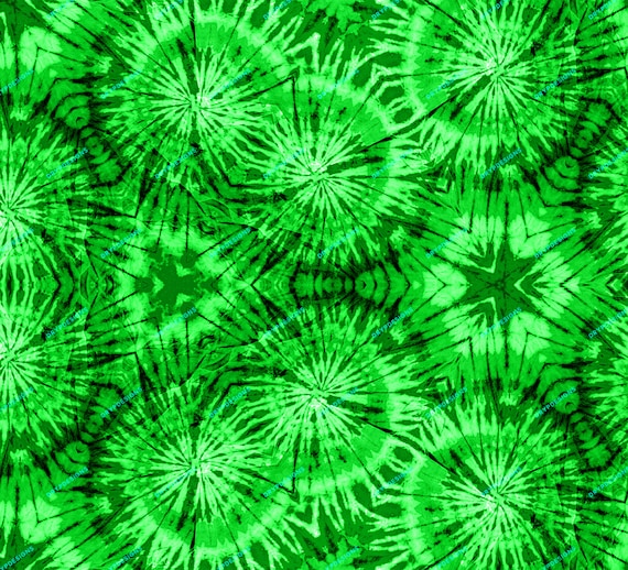Vibrant Green Tie-dye Seamless Digital Paper Background Pattern