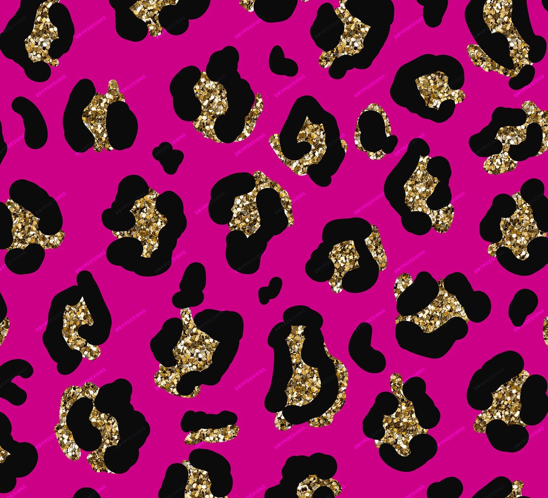 Stunning Pink Glitter Leopard Print Wallpaper For Stylish Interiors