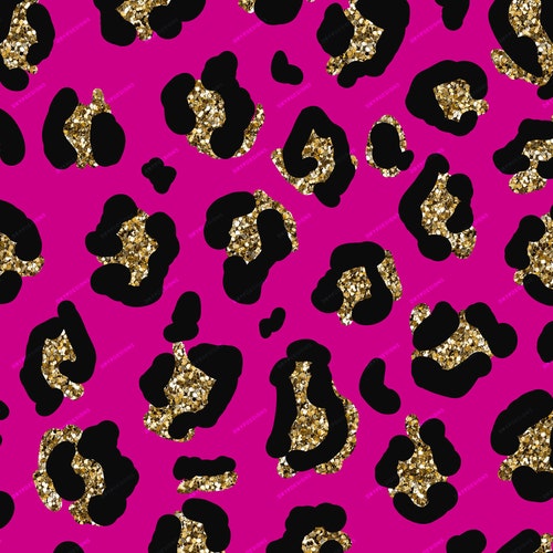 Pink Glitter Cheetah Print Wallpaper