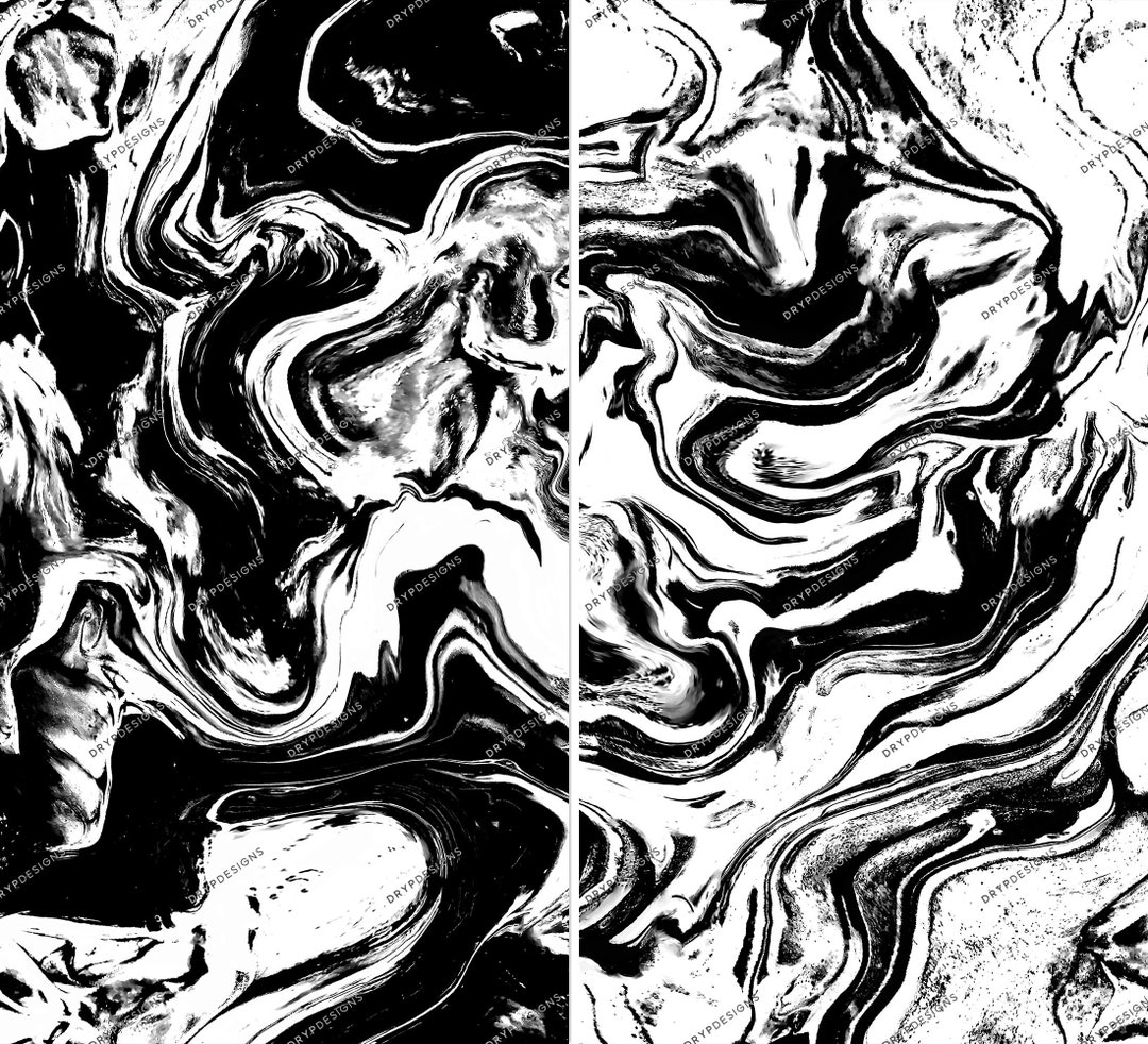 Black + White Liquid Marble Seamless Background Texture - Modern ...