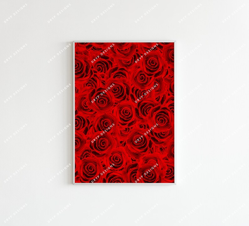 Red Roses Digital Wall Art Printable - Instant Download - Etsy
