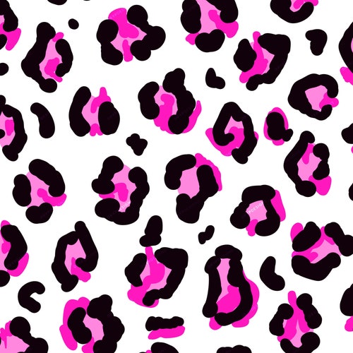 Pink Gold Glitter Leopard Print Seamless Digital Paper - Etsy