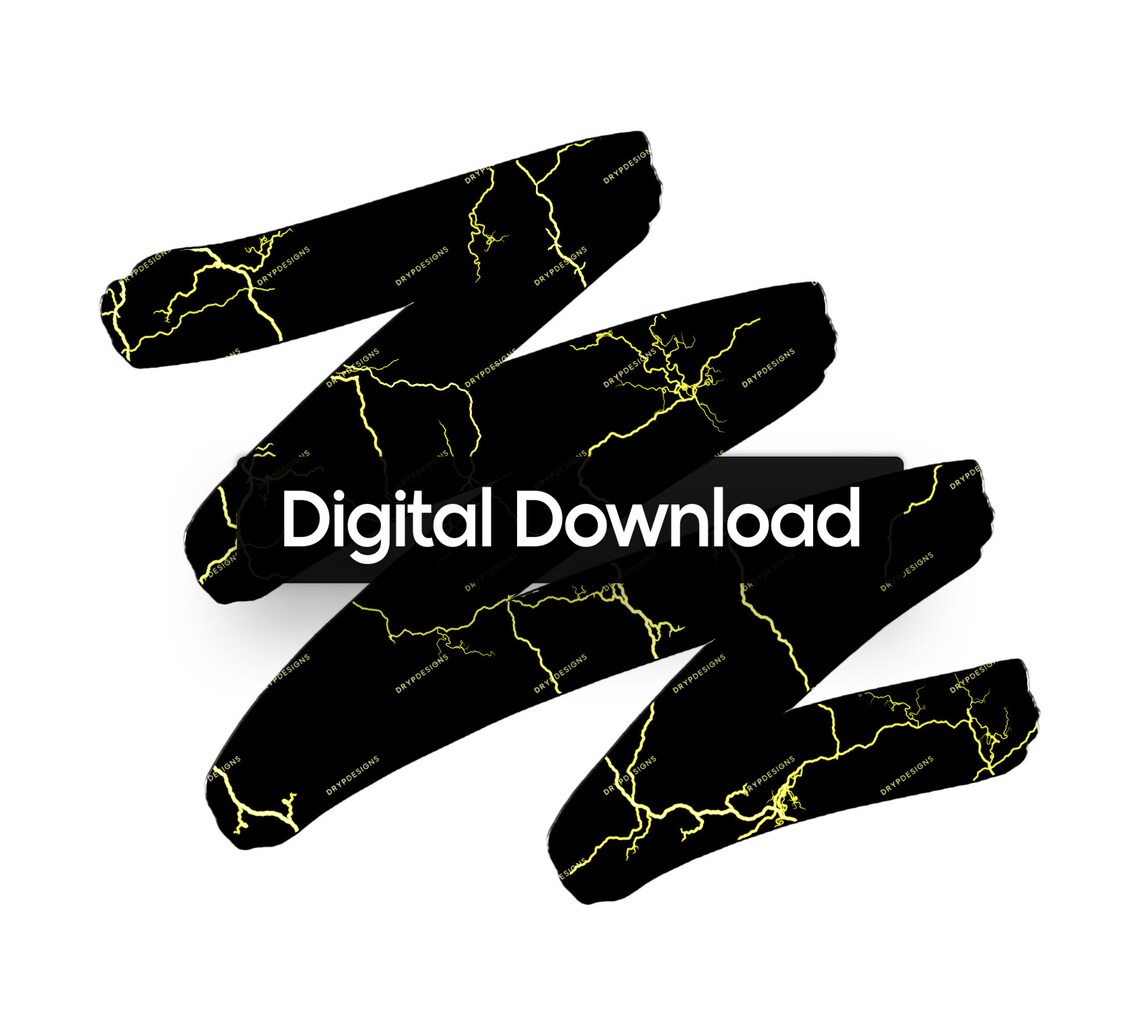 Lightning Bolt Seamless Digital Paper Background - Black Yellow ...