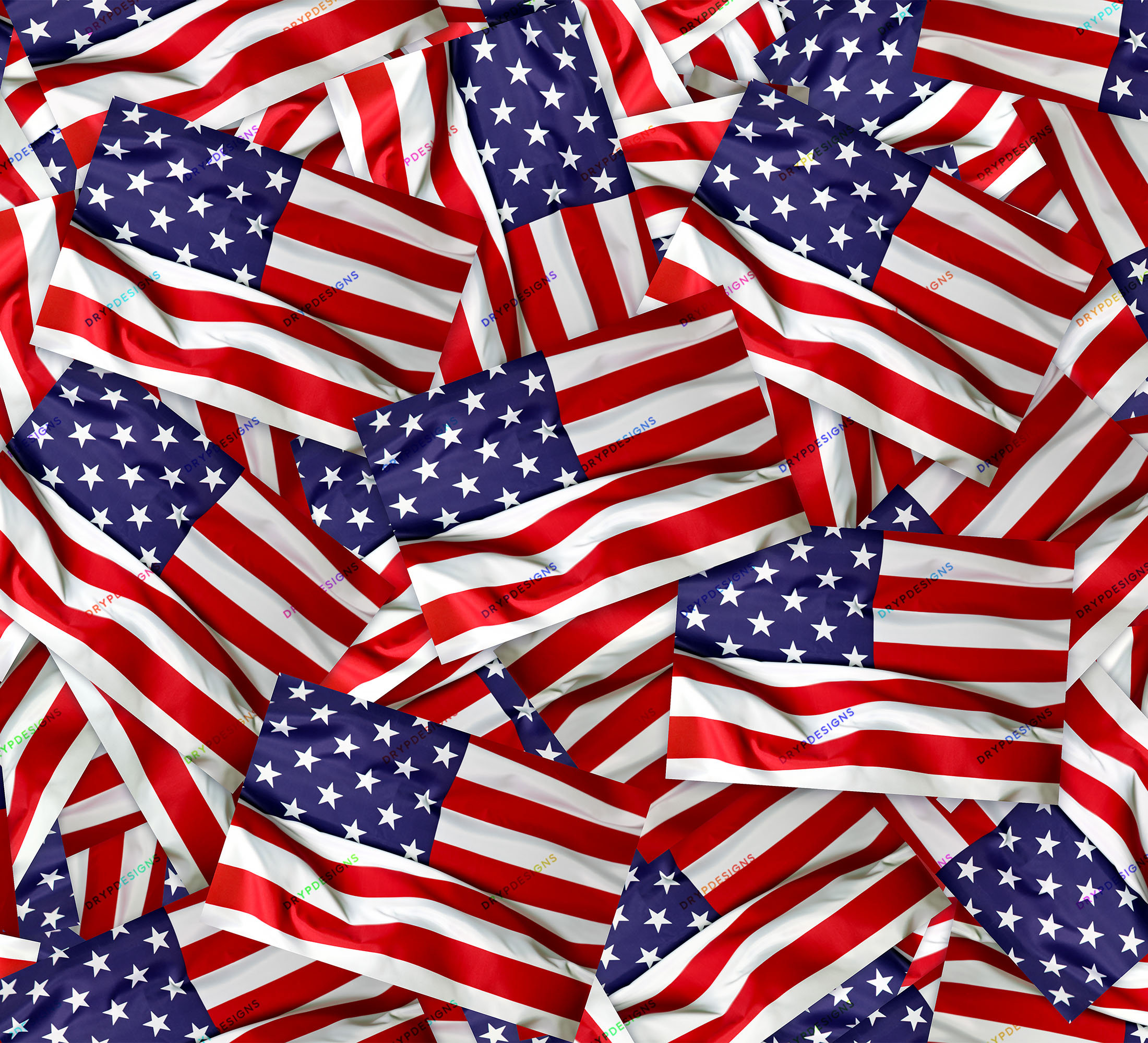 US American Flag Seamless Background Pattern - Patriotic Digital Paper ...