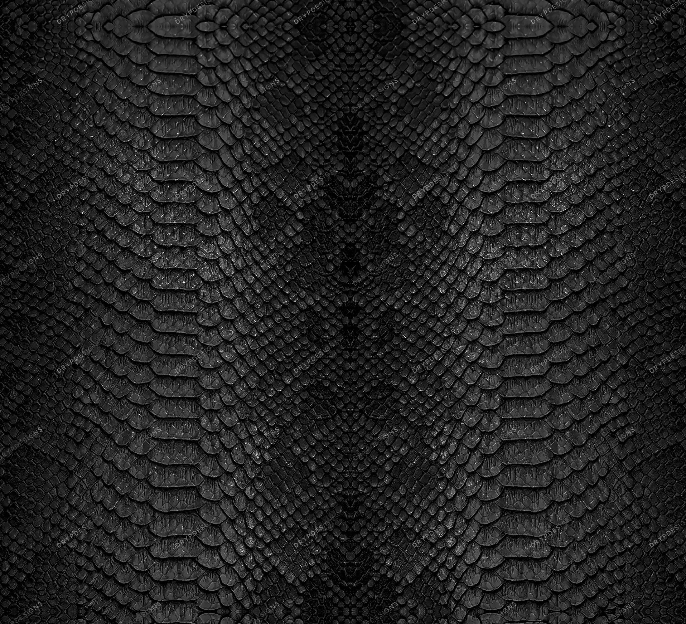 Black Snakeskin Digital Background Seamless Texture - Animal