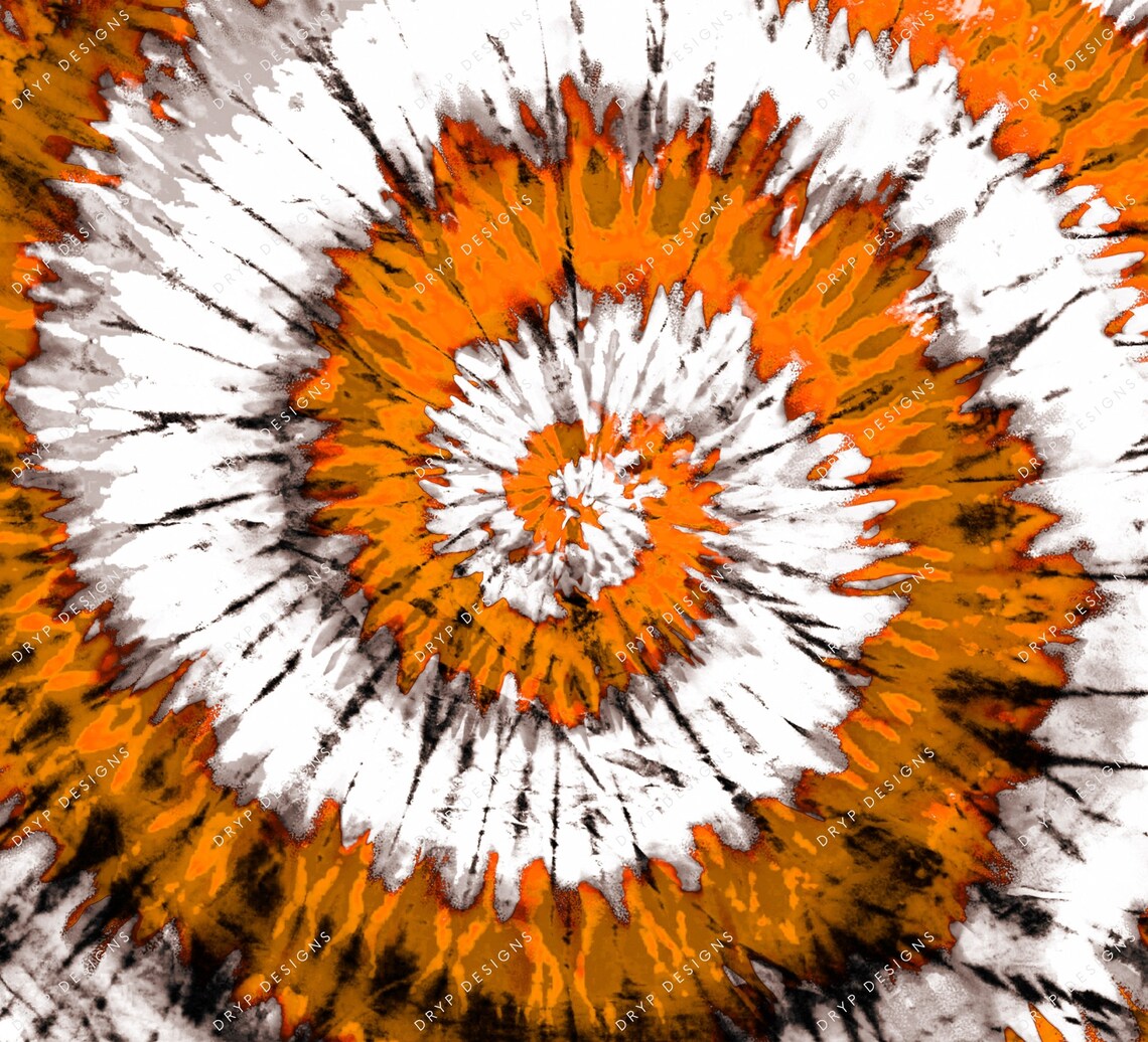Orange White Tie-dye Digital Paper Background Pattern | Etsy