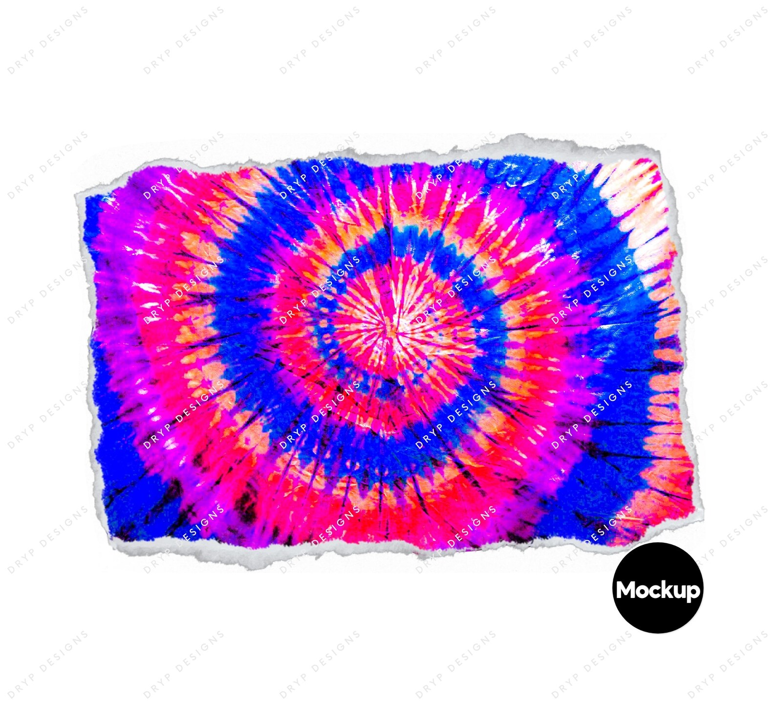 Vibrant Pink Blue TieDye Pattern Digital Paper Download Etsy