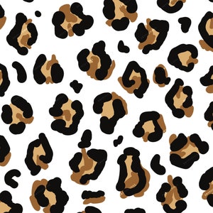 Seamless Leopard Print Pattern SVG + PNG Digital Download Fichiers - Leopard Print Pattern Overlay Transparent