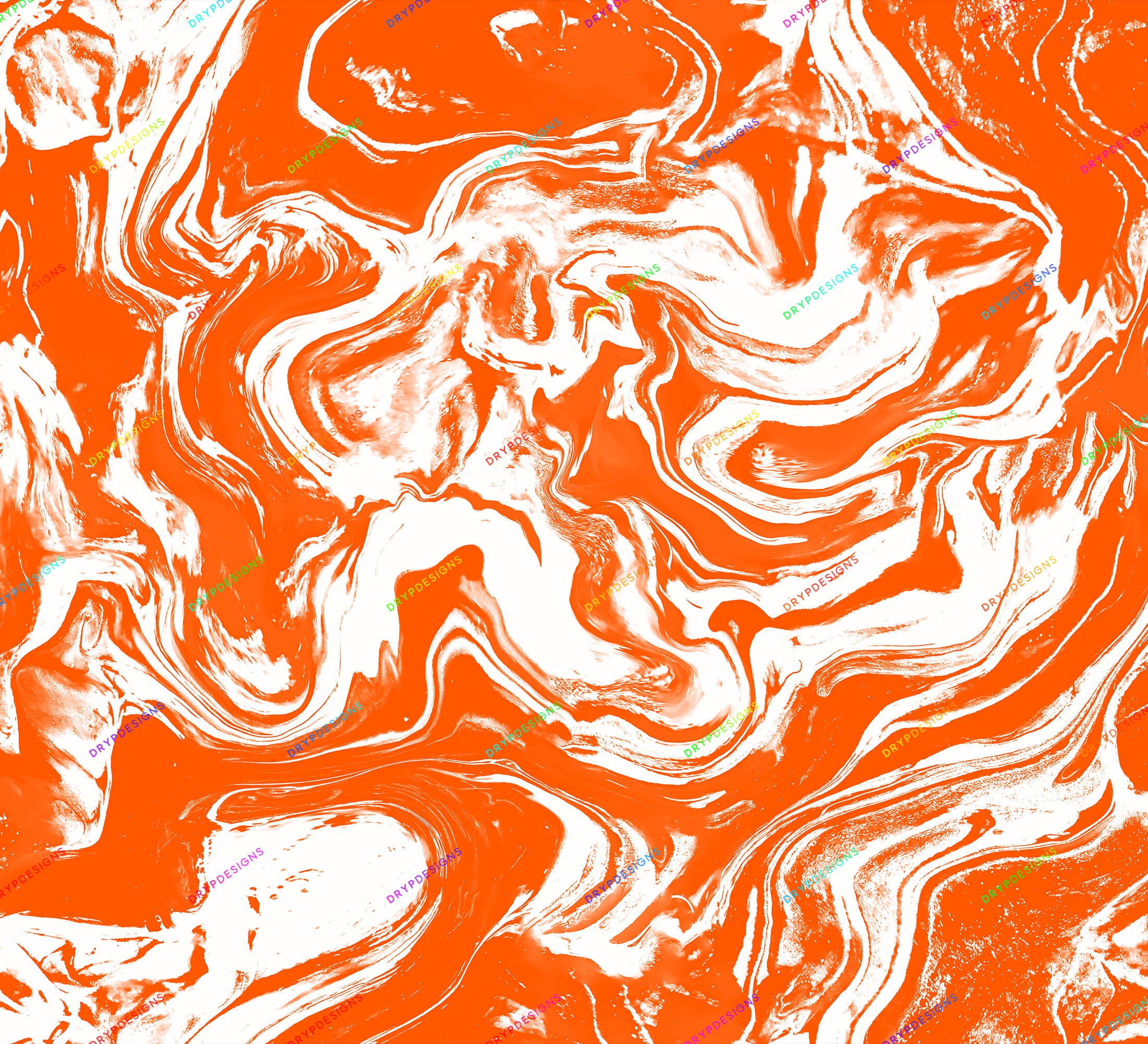 Orange White Marble Swirl Seamless Background Texture Etsy