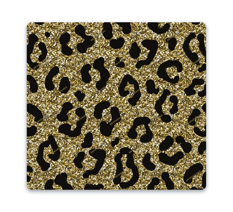 Black + Gold Glitter Seamless Leopard Print Background Pattern ...