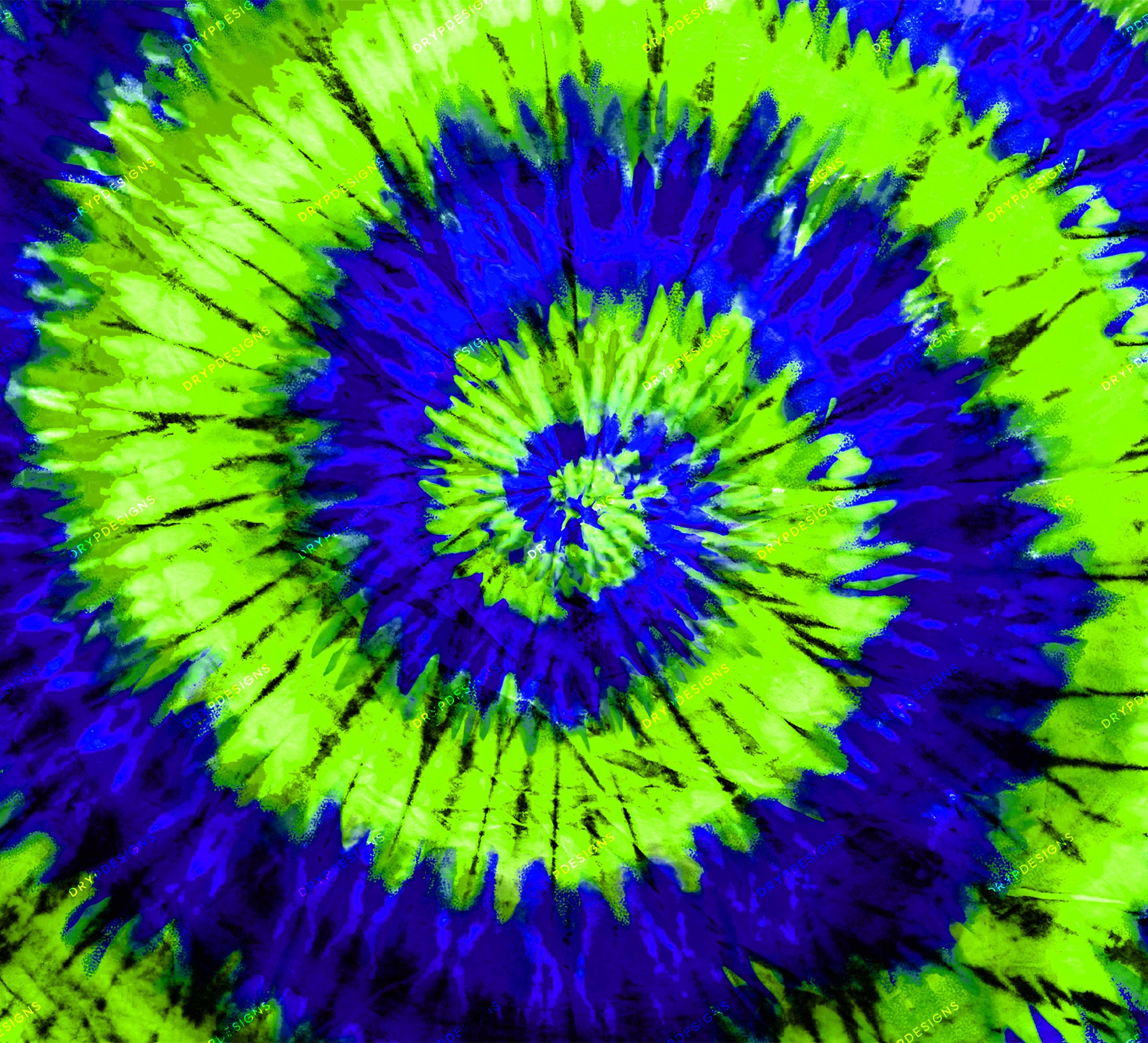 green tie dye patterns