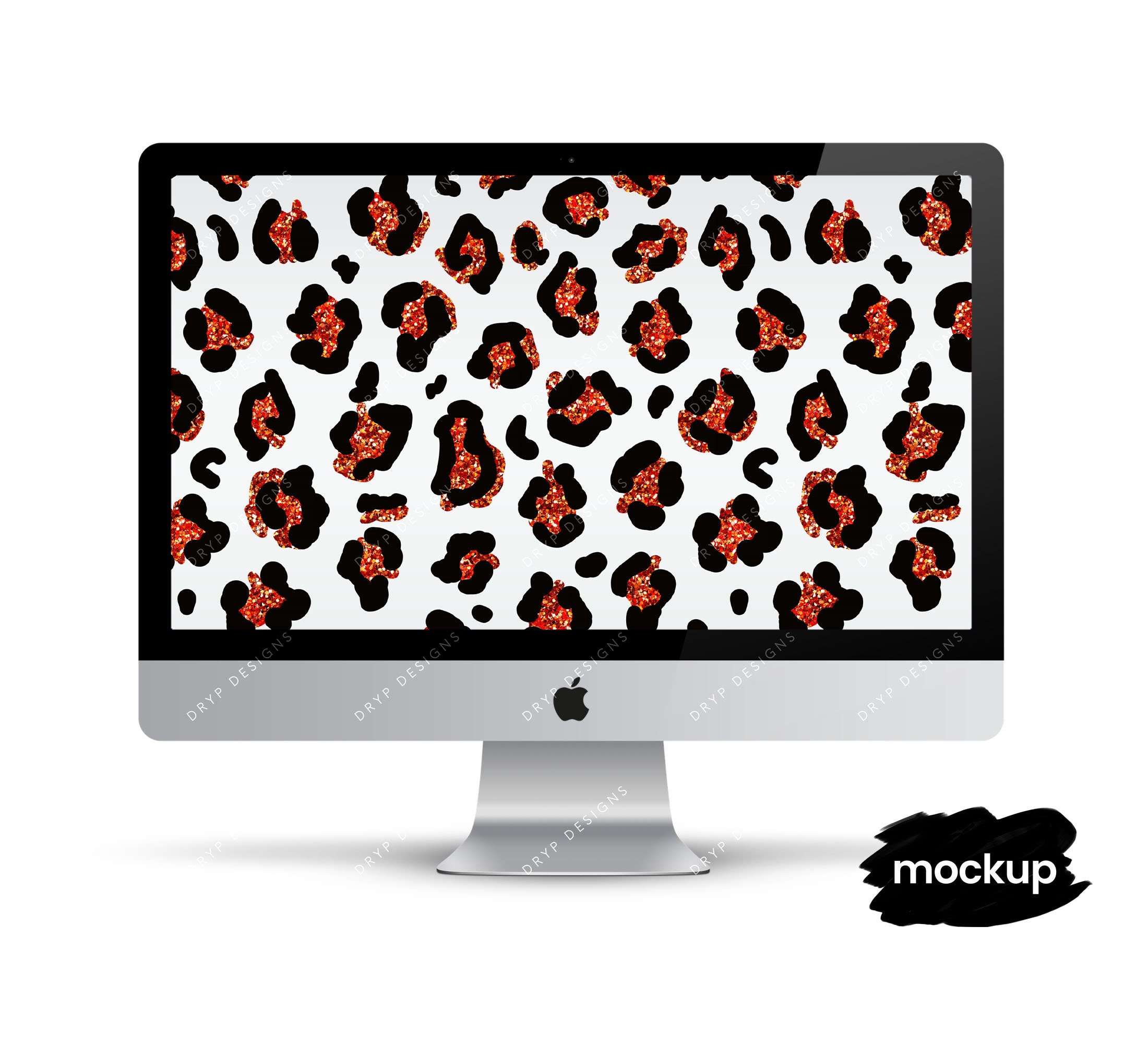 Golden Red Glitter Leopard Print PNG - Seamless Leopard Print Pattern ...