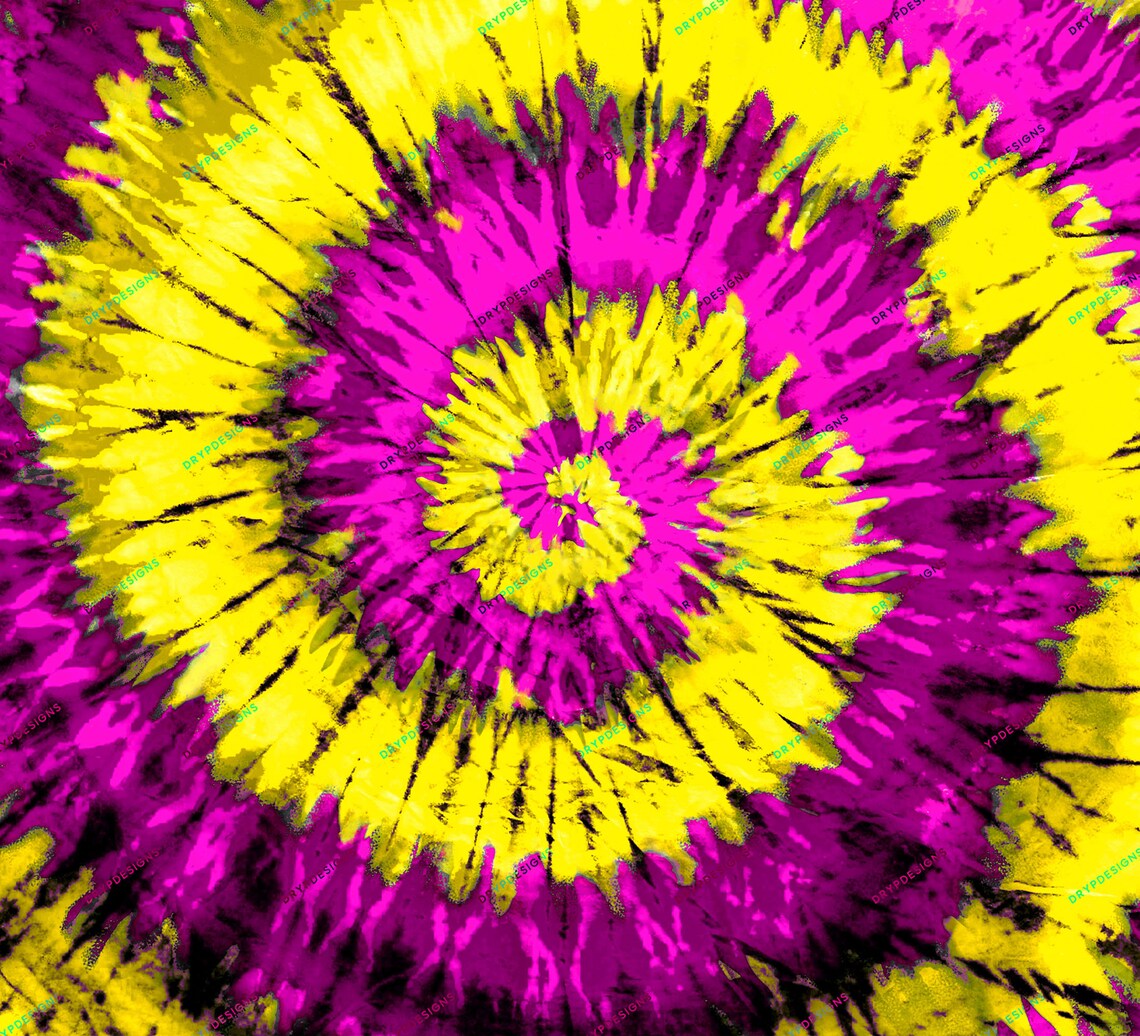 Pink Yellow Tiedye Swirl Digital Paper Background Texture Etsy