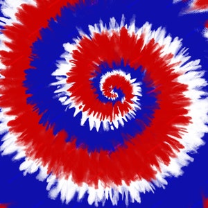 Rot + Weiß + Blau Patriotic Tie-Dye Digitales Papier Hintergrund Muster - USA Rot Weiß Blau PNG - Digitaler Download