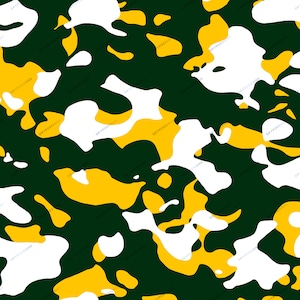 Grün + Gelb + Weiß Camo Seamless Hintergrund Muster - Militär Camouflage Digital Paper PNG - Digitaler Download Dateien