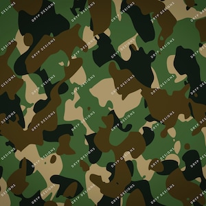 Military Green Camouflage Digital Paper Background