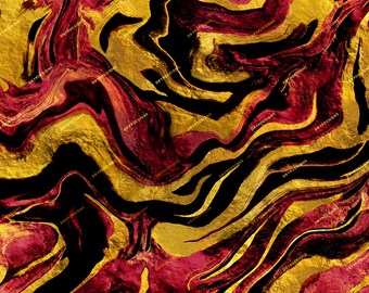 Maroon + Gold Marble Seamless Background Texture - Borgoña y oro papel digital papel abstracto fondo de pantalla PNG - Archivos de descarga digital