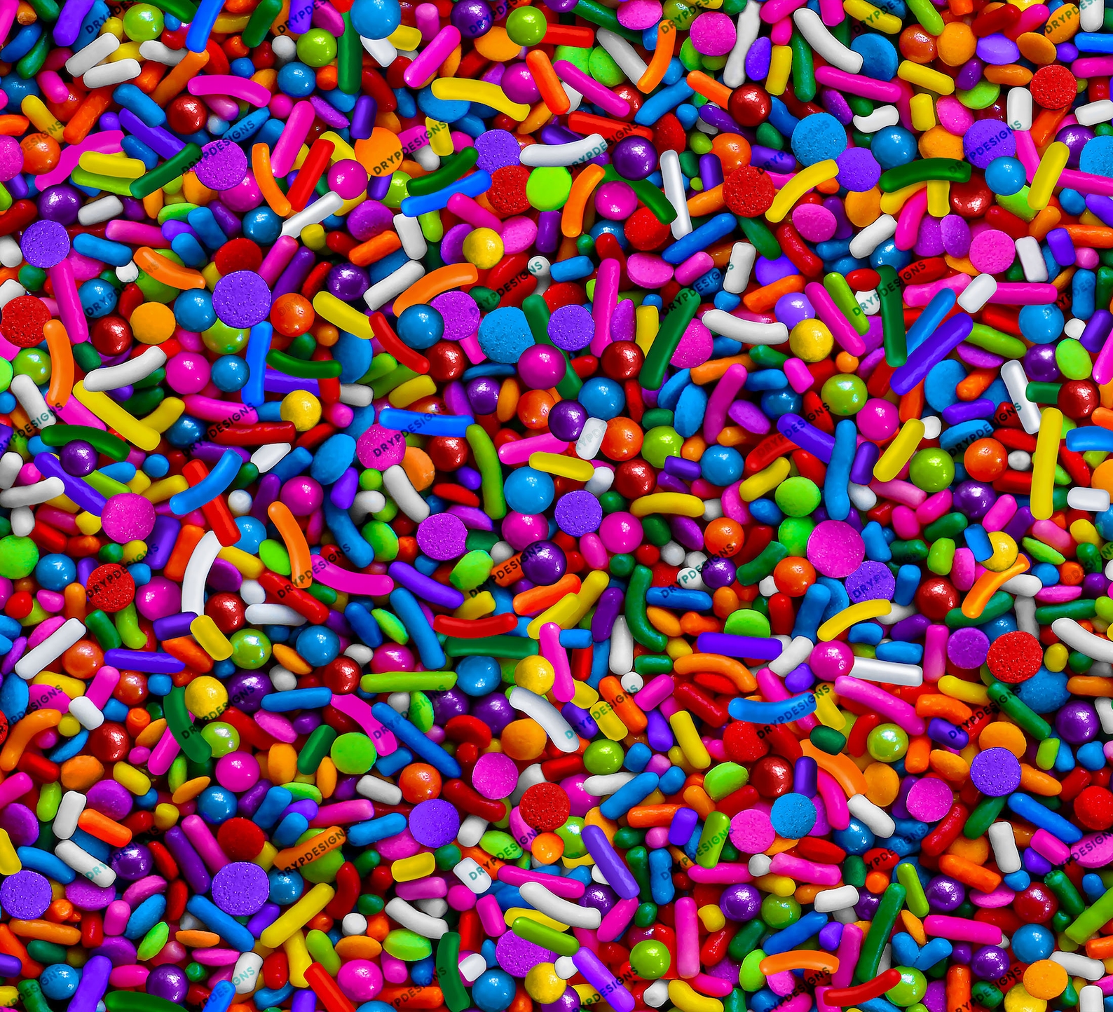 Rainbow Candy Sprinkles Seamless Background Texture - Vibrant Candy ...