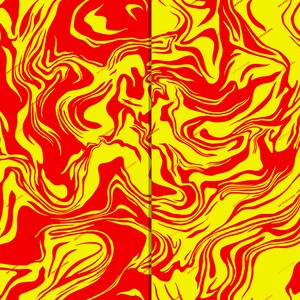 May include: Abstract pattern with swirling red and yellow lines. The pattern is seamless and repeats.