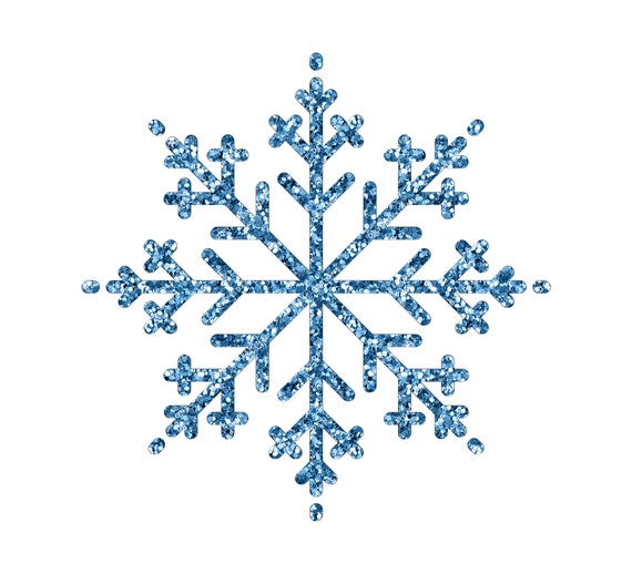 Winter Snowflake PNG Ice Blue Glitter Snowflake Bundle Winter Glitter  Designs Transparent PNG Digital Download File 